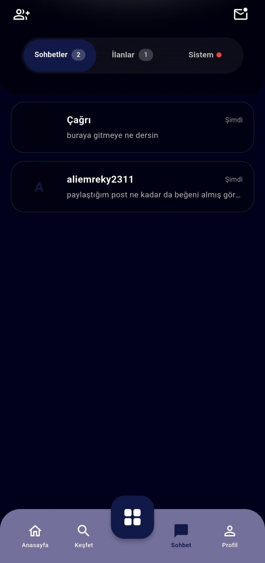 OARK Mesajlar Dark